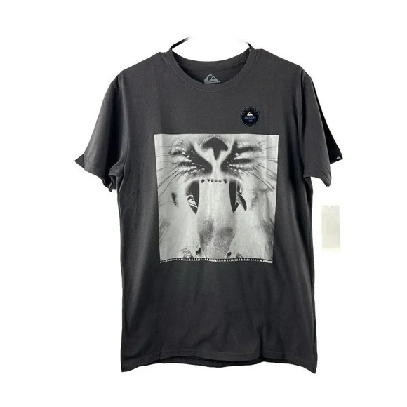 Quiksilver Java Tiger MT4  T-Shirt Top Short Sleeve Premium Tee Modern Fit New - Picture 1 of 16